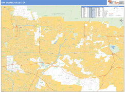 San Gabriel Valley Metro Area Digital Map Basic Style